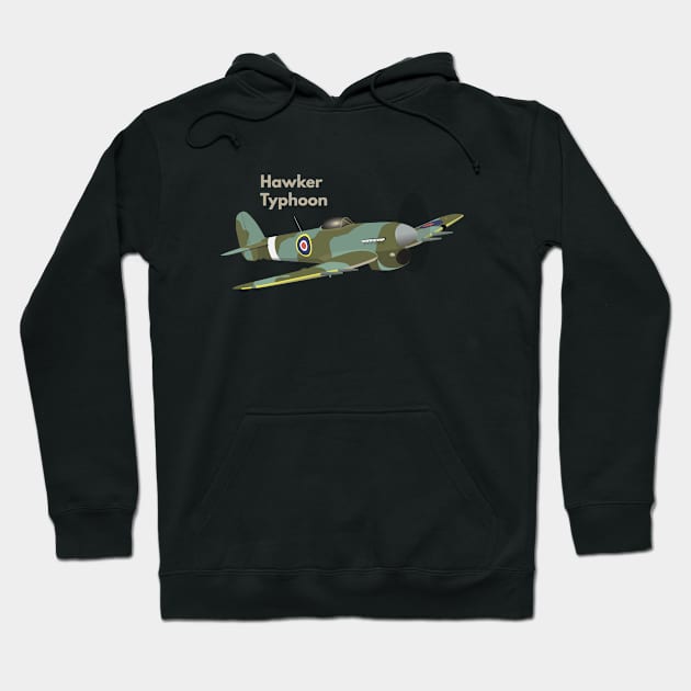 Hawker Typhoon British WW2 Airplane Hoodie by NorseTech